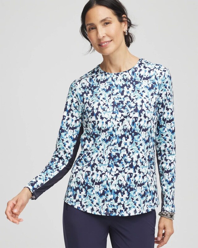 Zenergy UPF Crew Neck Mesh-Inset Pullover - image 1